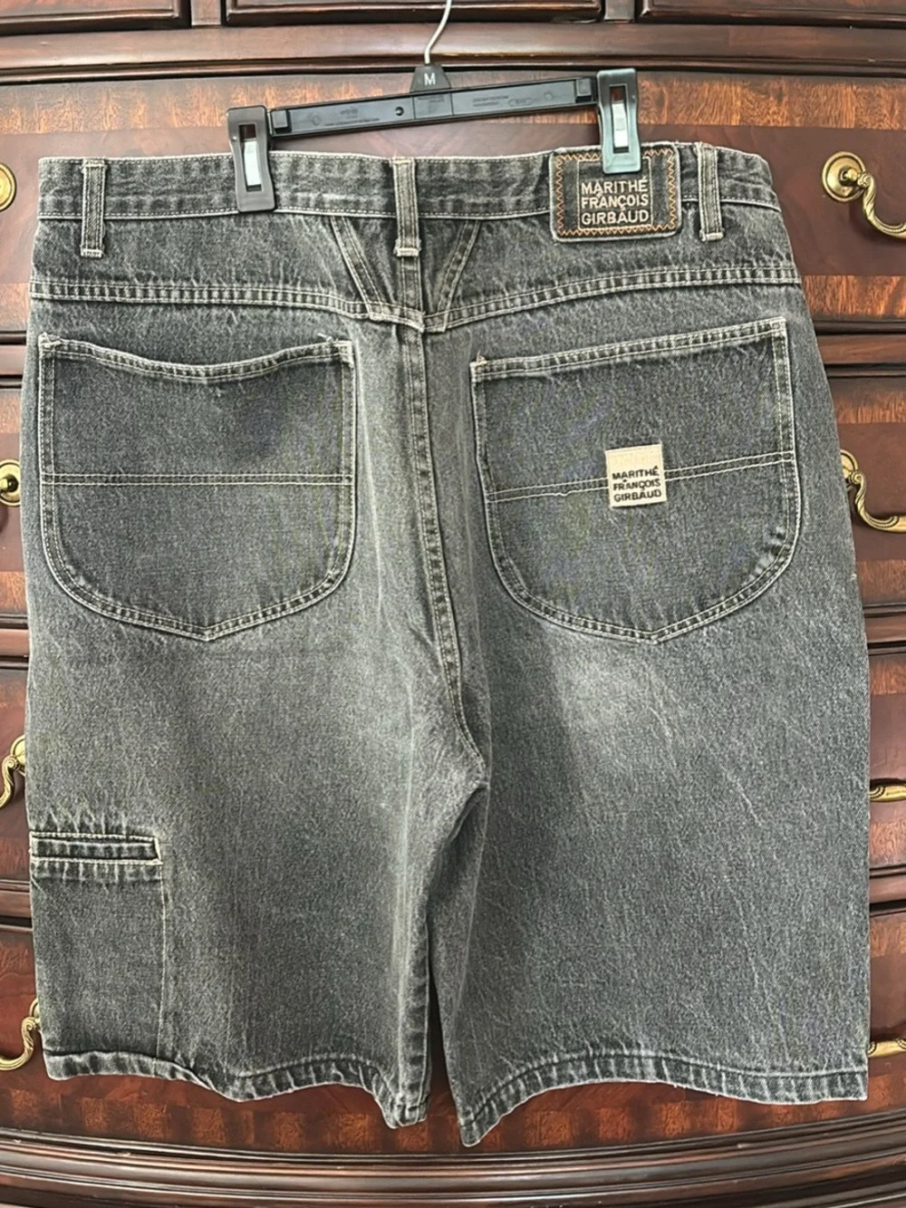 Vintage Le Jean De Marithe Francois Girbaud Baggy Y2K Jorts Shorts Mens W38